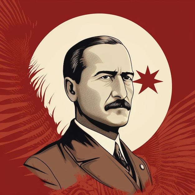 Foto 19. mai türkischer gedenktag des ataturk-jugend- und sporttages illustration