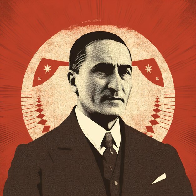 Foto 19. mai türkischer gedenktag des ataturk-jugend- und sporttages illustration