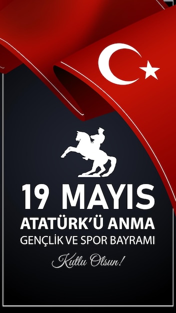 19 Mayis Atatürk'u Anma ve Spor Bayram Social Media Vorlage