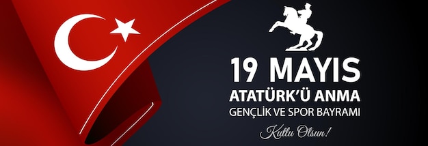 19 Mayis Ataturk'u Anma ve Spor Bayram Plantilla de redes sociales