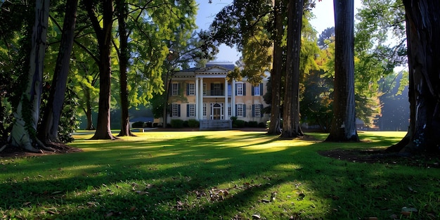 1910 Histórico Tribunal do Condado de Pitt em Greenville, Carolina do Norte, cercado por árvores.