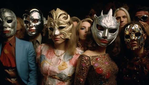 1972 Rothschild-Masken-Party-Fotoshoot für die Redaktion