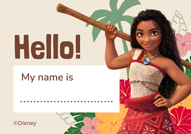 2 La etiqueta de nombre de Moana