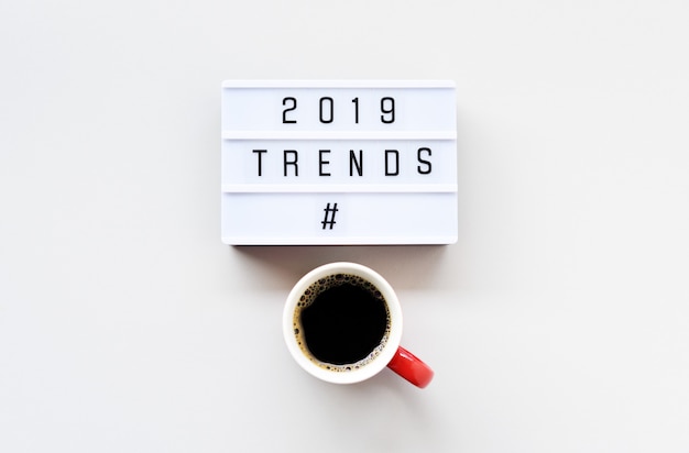 2019 TRENDS Business Concept flach legen