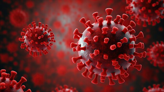 2019nCoV SARS-CoV2 vírus vírus de microscópio de perto