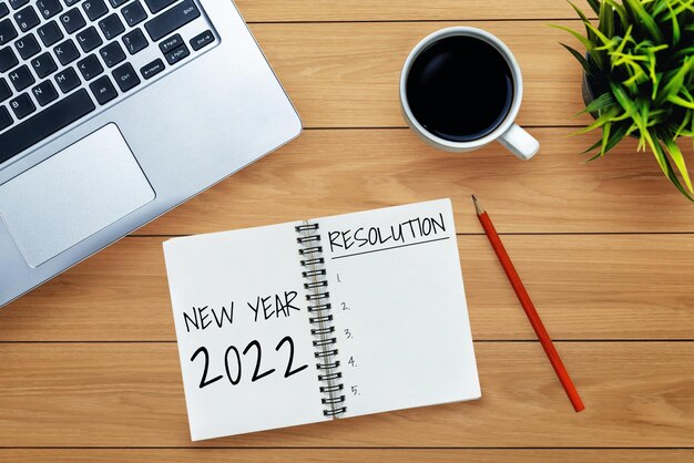 2022 Feliz año nuevo Resolución Lista de objetivos y establecimiento de planes