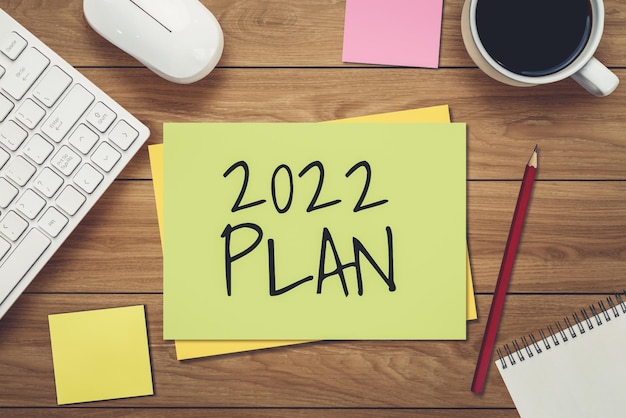 2022 Frohes neues Jahr Resolution Zielliste und Pläne Einstellung