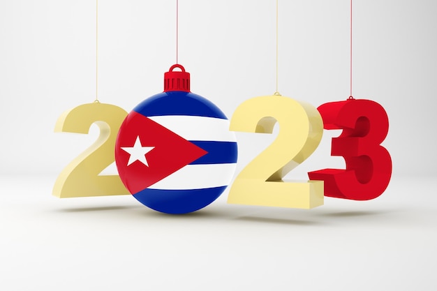 2023 ano com bandeira de Cuba