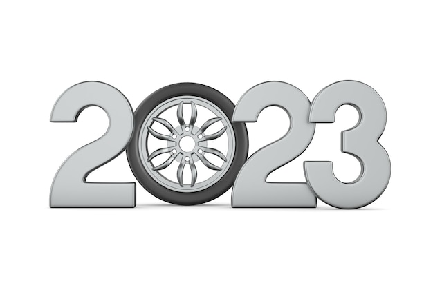 2023 año nuevo Ilustración 3D aislada