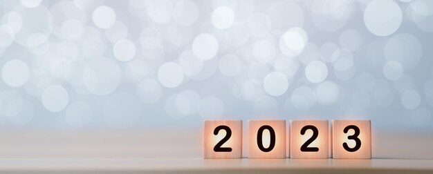 2023 feliz ano novo, celebração, plano de fundo, objetivo, alvo, ação, plano, ideia, conceito de inspiração