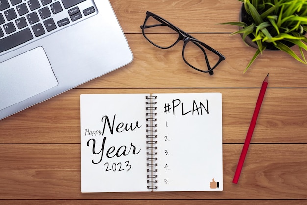 2023 Happy New Year Resolution Zielliste und Planeinstellung