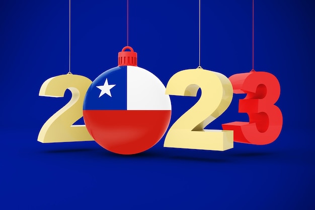 2023 Jahr mit chilenischer Flagge