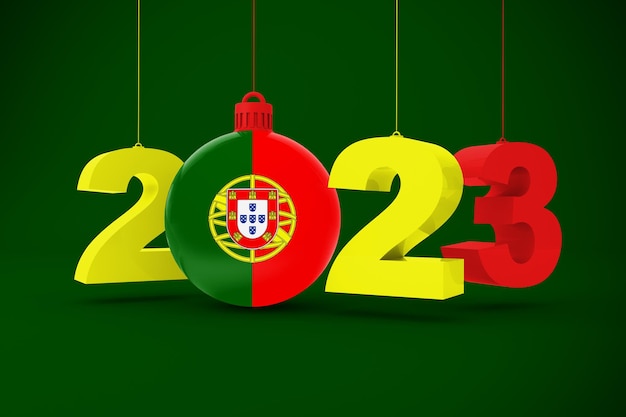 2023 Jahr mit portugiesischer Flagge