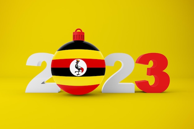 2023 Jahr mit Uganda Ornament