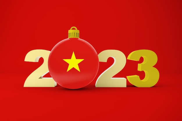 2023 Jahr mit Vietnam Ornament