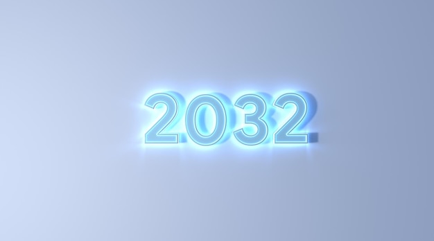 2023 Neujahr auf weißem Hintergrund 3D-Darstellung. frohes neues jahr konzept