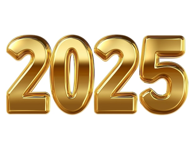 2025 Gold Text Glückliches Neujahr Designs