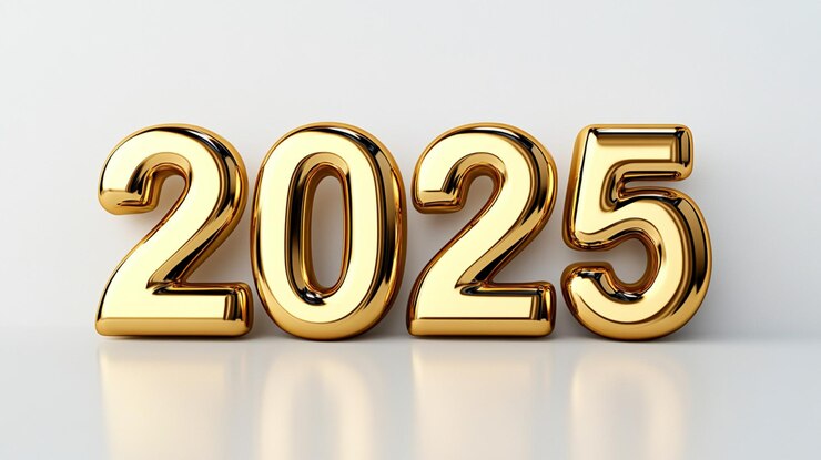 Foto 2025 número 3d em ouro