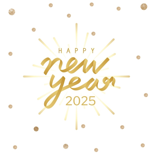 2025 oro png feliz año nuevo texto