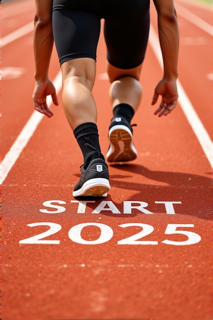 2025 Pista de atletismo grabada que simboliza el espíritu deportivo y el logro