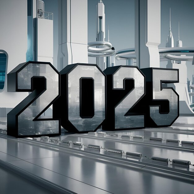 2025 Urban Futurism A visão metálica ousada da paisagem urbana de