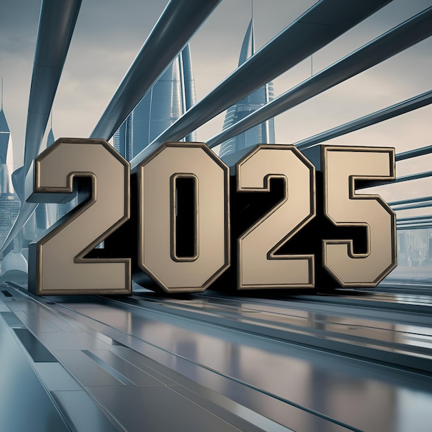 2025 Urban Futurism A visão metálica ousada da paisagem urbana de