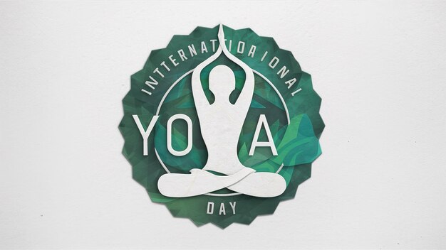 Foto 21 de junio día internacional del yoga mujer en postura corporal de yoga