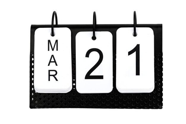 21 de marzo - fecha en el calendario de metal