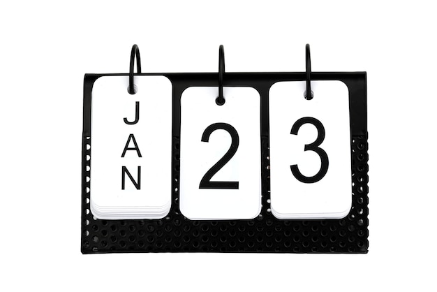 23 de enero - fecha en el calendario de metal