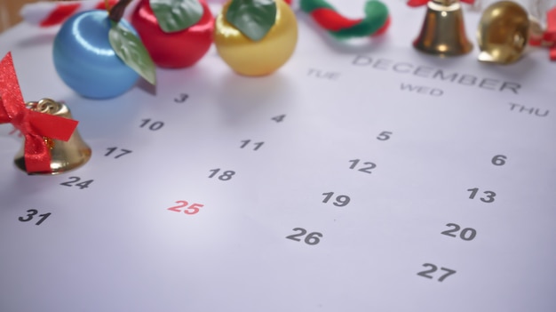 25º dia de natal no calendário dezembro de 2018