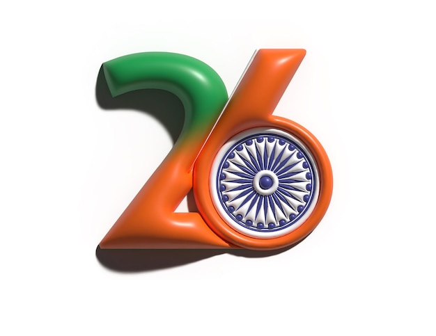 26 de enero Concepto del Día de la República India. Ilustración vectorial.