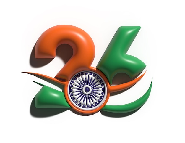 26 de enero Concepto del Día de la República India. Ilustración vectorial.