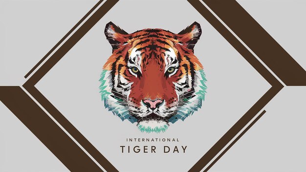 Foto el 29 de julio se celebra el día internacional del tigre.