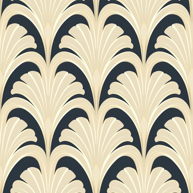2d art deco papel tapiz plano grande repetición mitad de gota