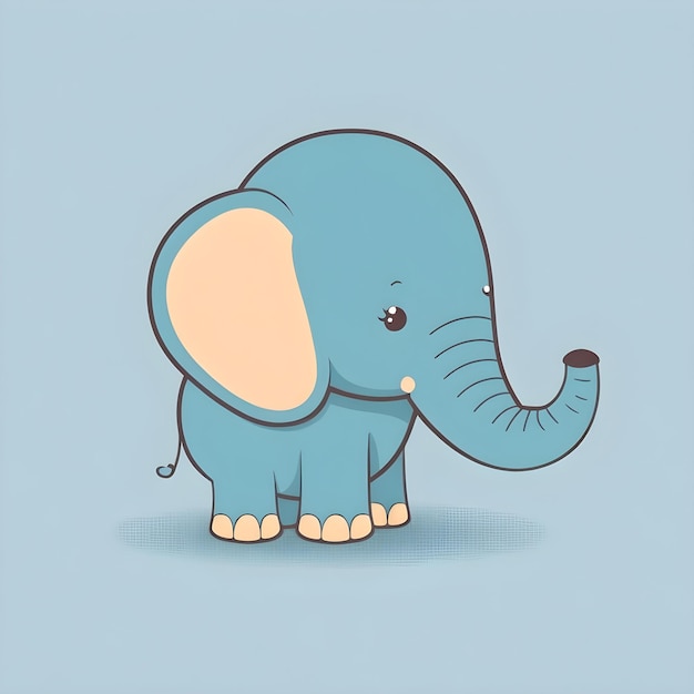 2D-Icon-Illustration eines Elefanten
