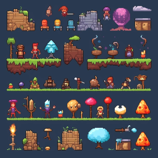 2d-Spiel-Sprite-Blatt-Sprites