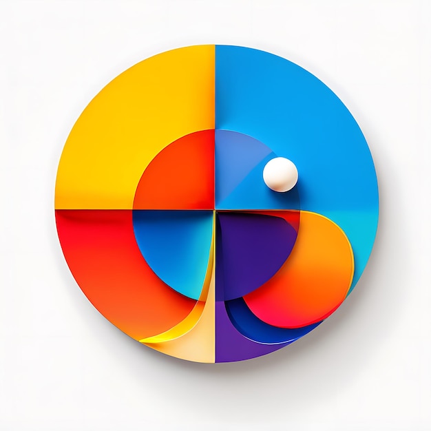 3 d representação de fundo geométrico abstrato colorido