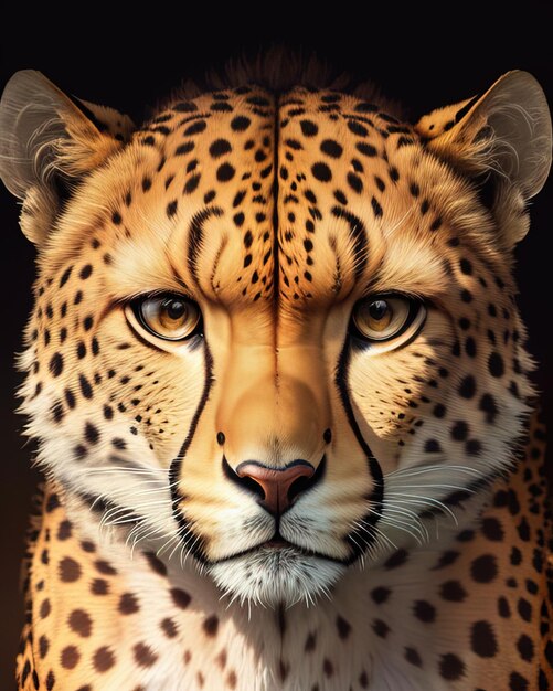 3 d representação de um leopardo