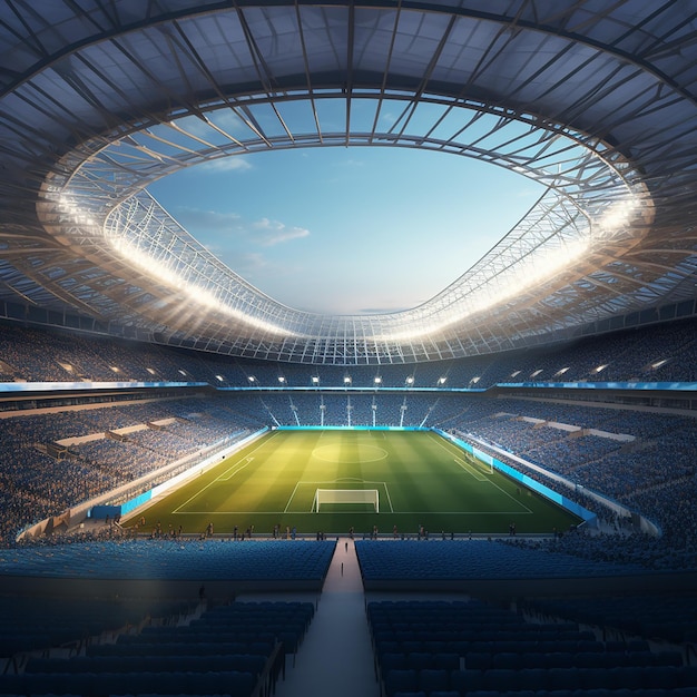 3 gerendertes Stadionfoto