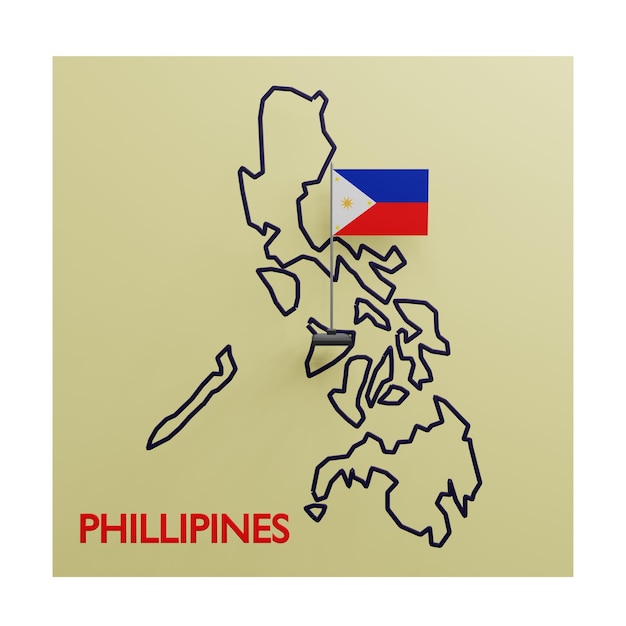 3 Ilustração do ícone do mapa das Filipinas