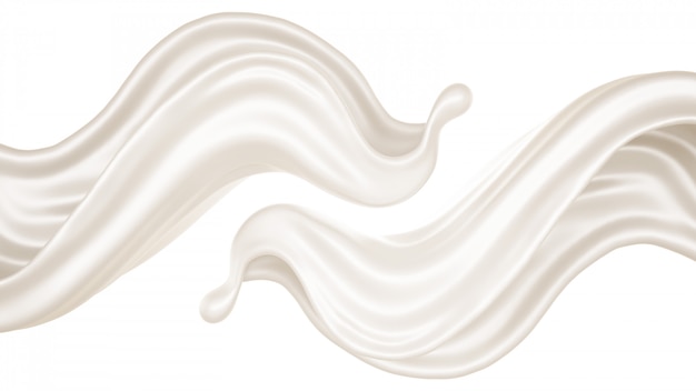 3 reprodução de salpicaduras isoladas de leite sobre um fundo branco