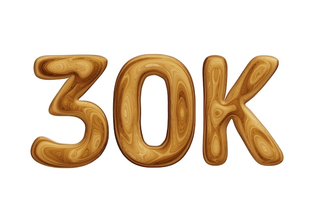 30k de madera para la celebración de seguidores y suscriptores