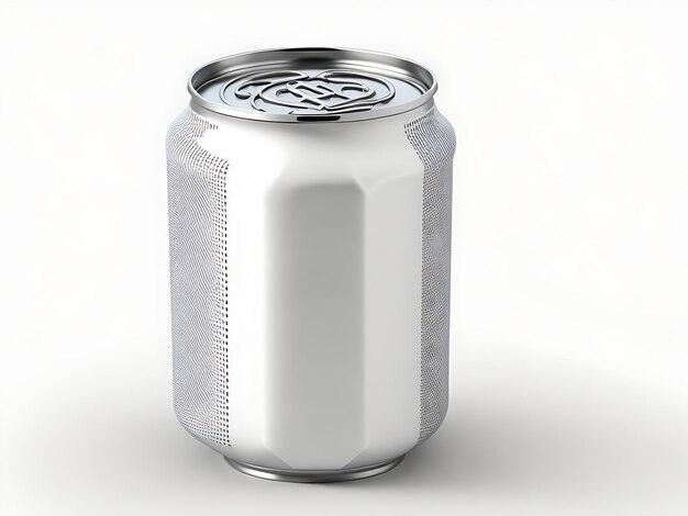 330ml Soda Can White Blank 3D Rendering Mockup geração Ai