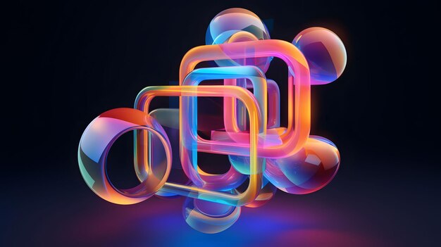 3d Abstract Shape AI gerado