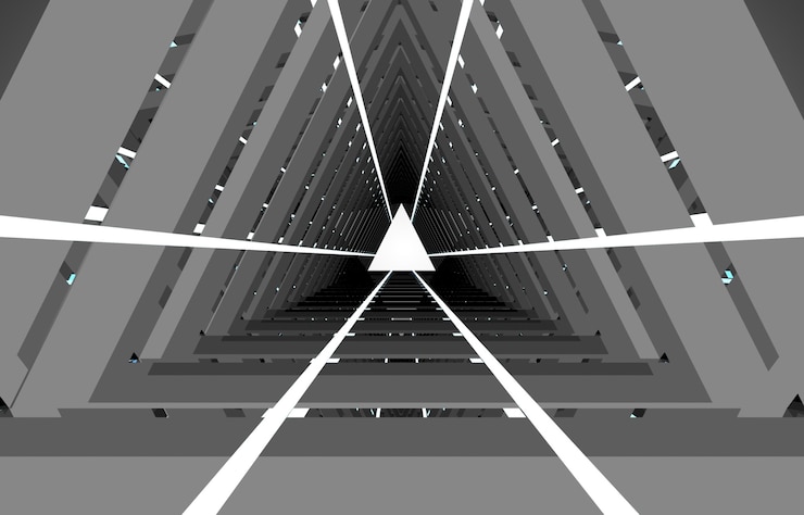 Foto 3d abstracto túnel .3d ilustración