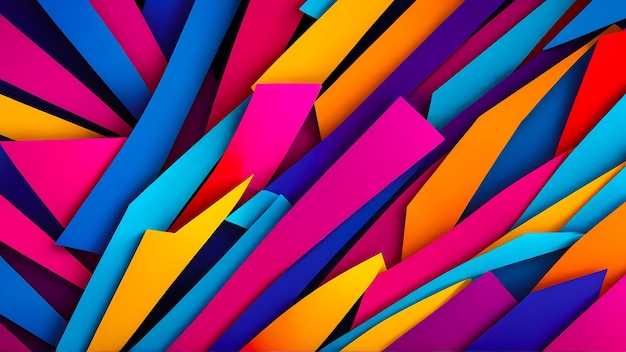 Foto 3d abstracto vívido colorido 8k formas de fondo papel de pared ordenador de escritorio