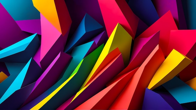 Foto 3d abstracto vívido colorido 8k formas de fondo papel de pared ordenador de escritorio