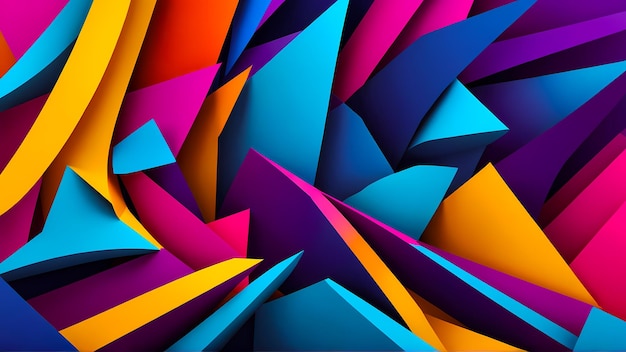 3d abstracto vívido colorido 8k formas de fondo papel de pared ordenador de escritorio