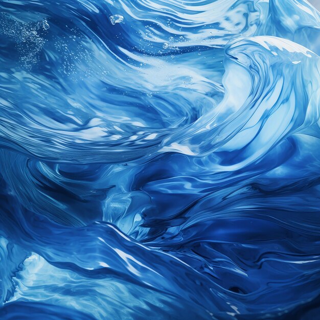 Foto 3d-abstrakt-wasserwellen-blau-hintergrund-wallpapier-design