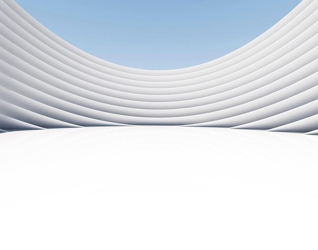 3D-Abstrakt-Weißer Hintergrund von natürlicher 3D-Architektur Stein-Textur leerer Raum weißer Hintergrund